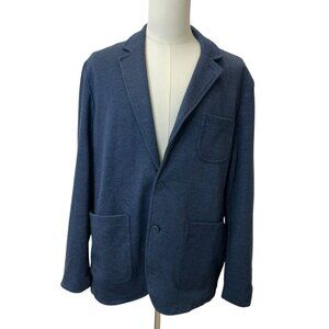 K-114 Goodfellow & Co Men's XL Comfort Wear Knit Blazer Fighter Pilot Blue